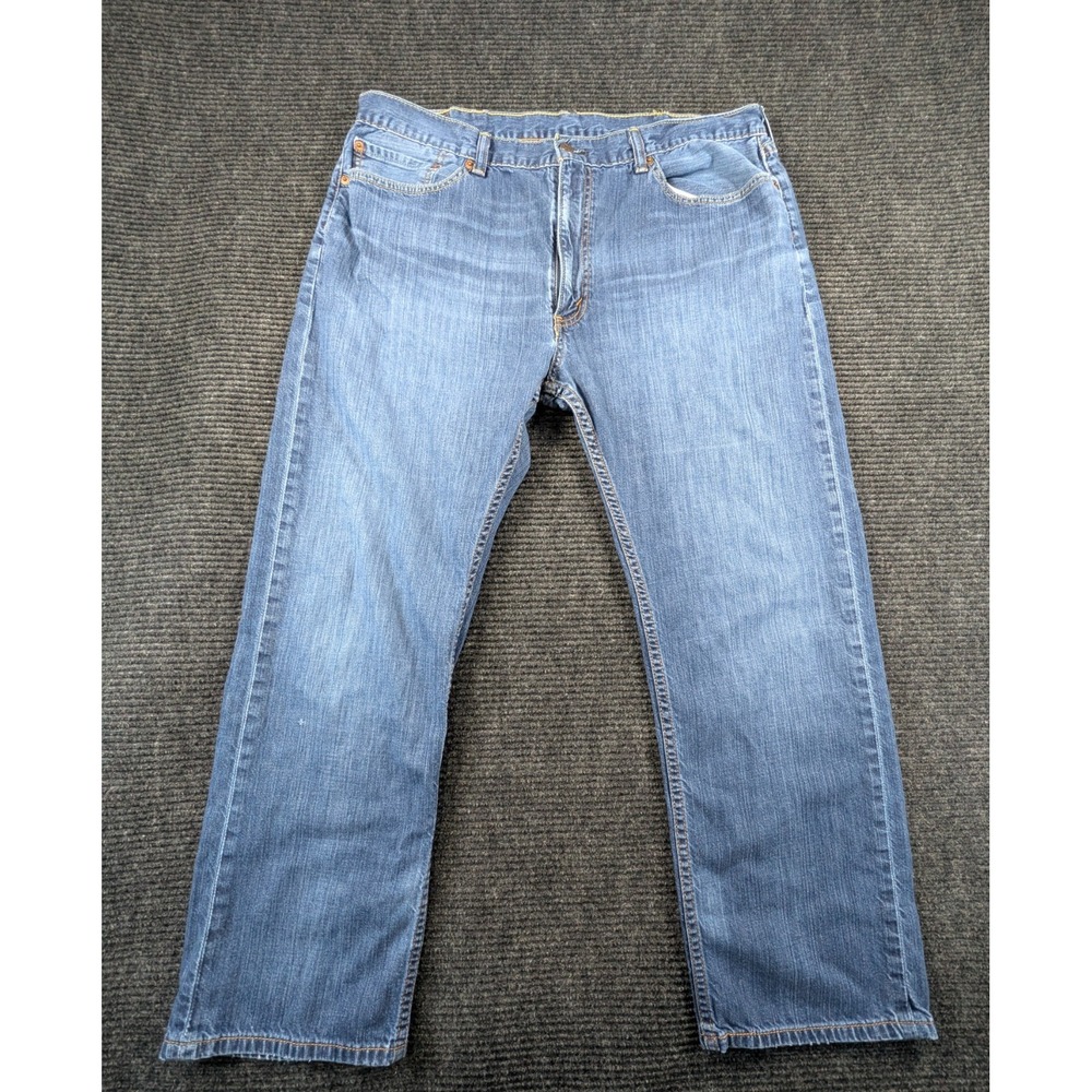 Levi's 505 Jeans Mens 40x30 Blue Denim Cotton Stretch High Rise Straight Leg